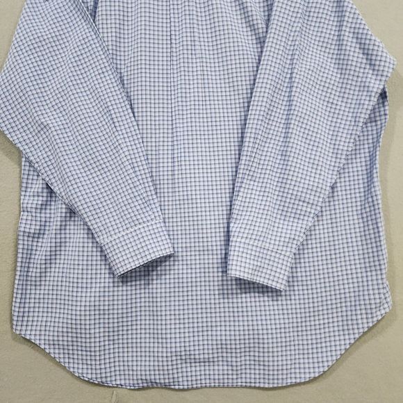 Polo Ralph Lauren Shirt Mens Large Blue White Black Check Yarmouth 100% Cotton - Picture 15 of 16
